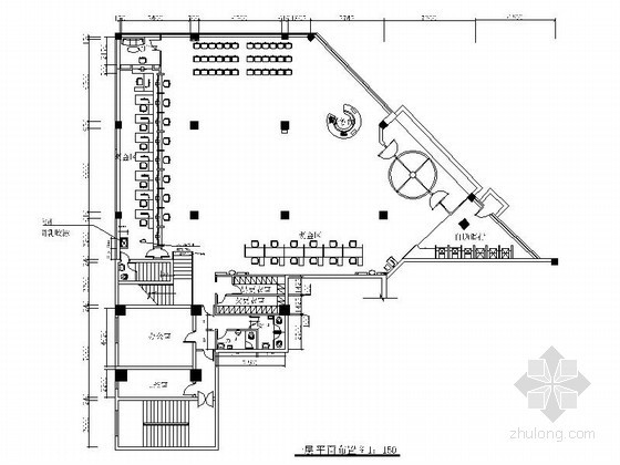 农村普通二层建房设计图资料下载-二层某银行室内改造设计图