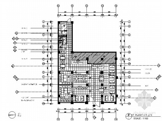 日式餐厅建筑施工图资料下载-[江苏]某日式餐厅加盟连锁店装修施工图（含效果）