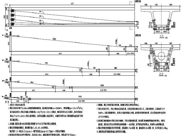 上海八车道高架路预应力简支小箱梁设计图纸115张（pdf）-小箱梁边梁钢筋图