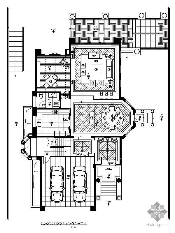 现代二层小别墅施工图资料下载-[广州]某样板别墅施工图