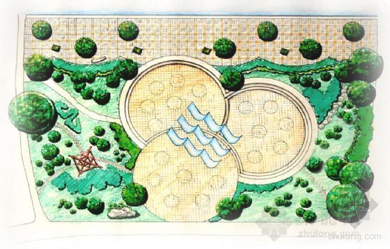 寺庙景观设计项目概念方案资料下载-校内广场景观设计概念方案