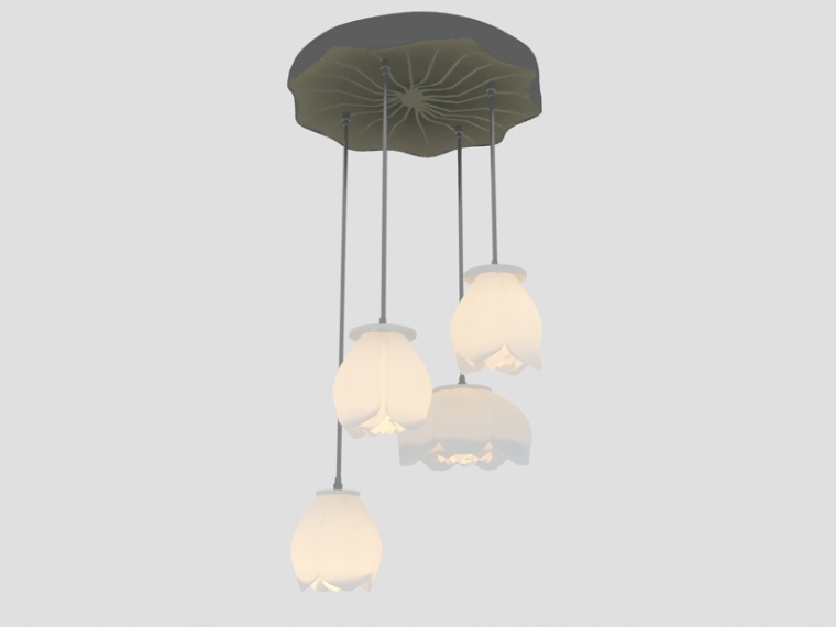 欧式客餐厅吊灯资料下载-餐厅精巧吊灯3D模型下载