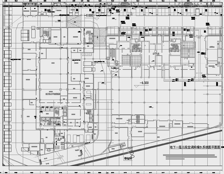 [甘肃]知名商业购物中心暖通全系统设计施工图（采暖,机房设计）-地下一层三段空调采暖水系统图平面图.png