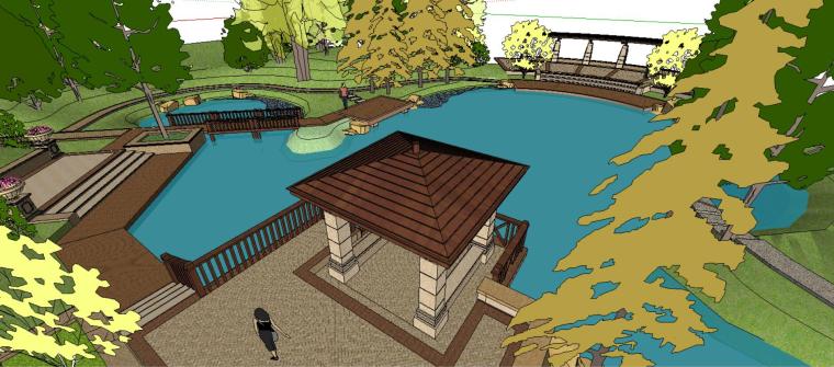 河边游园景观设计资料下载-小游园庭院景观设计模型