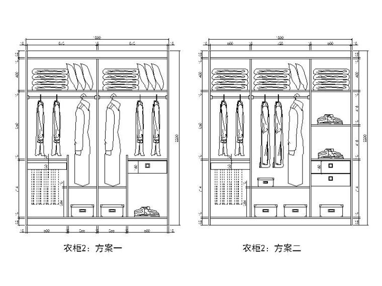 2018衣柜设计资料下载-78款衣柜设计CAD详图