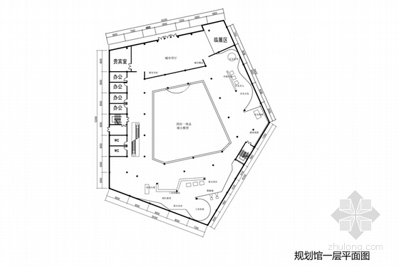 [四川]新城区文化综合体建筑规划设计方案文本-知名地产区文化综合体各层平面图