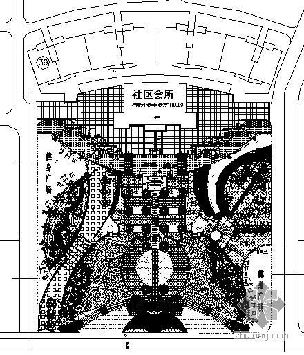 小区空间布局图资料下载-宁夏小区会所广场设计方案图