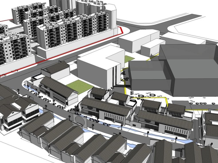 商业街东方新古典2层中式规划模型设计（su模型）-20150731_182101_513