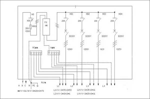 配电箱一级、二级、三级定义以及接线图-配电箱接线图