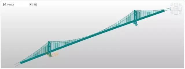 桥的建模助手资料下载-在迈达斯中如何得到合理的地锚式悬索的平衡状态