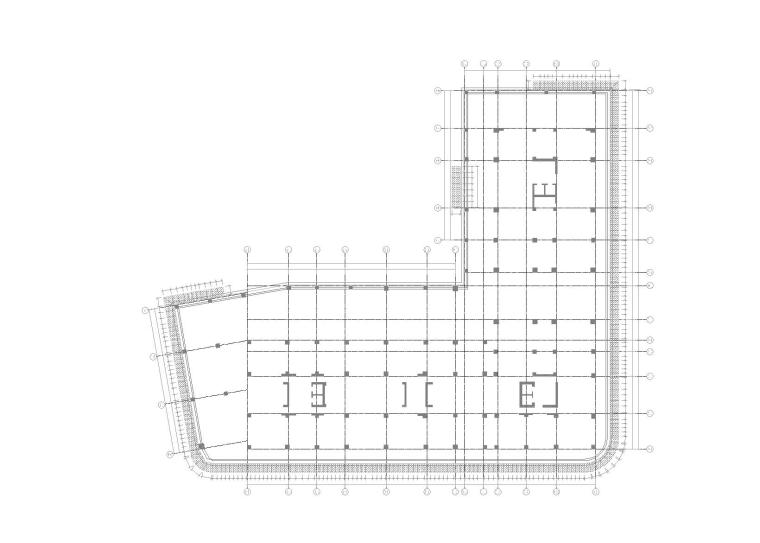 广东利保商贸中心幕墙工程CAD方案图　-1# 雨棚平面图