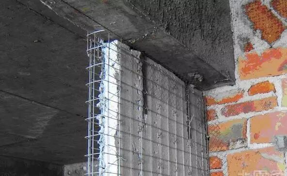 轻钢龙骨墙身节点图资料下载-高层住宅工程填充墙拉结筋连接方法