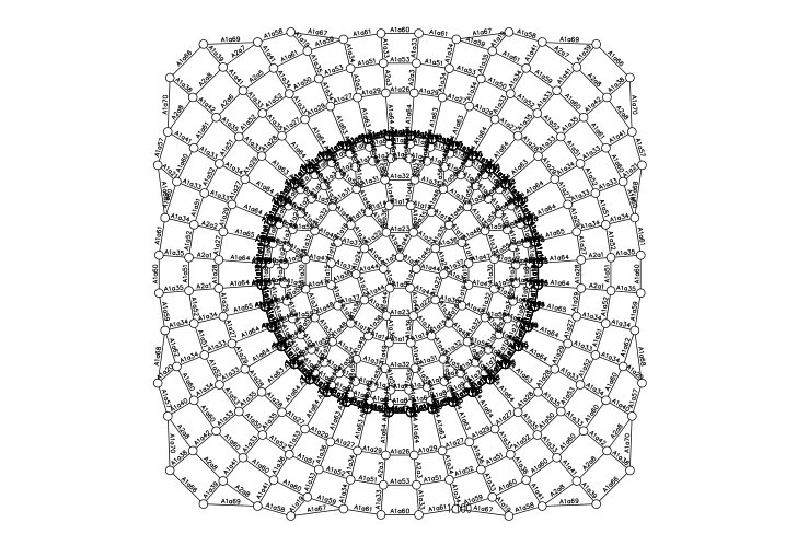 清真寺穹顶网壳结构图-下弦层装配图