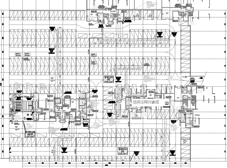 [广西]超高层商业住宅小区暖通系统设计施工图（34万平米89张）-地下室一层B区通风平面图.png
