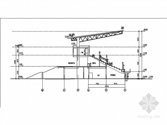 [合集]3套多层大型体育场建筑施工图-3套多层大型体育场建筑剖面图