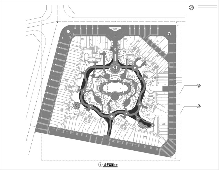 cad节点标注资料下载-[广东]东莞花香里居住区园建施工图（节点详细）