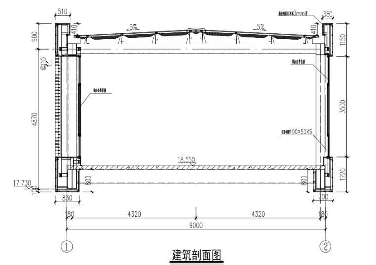 钢结构平面结构布置资料下载-钢结构连廊结构施工图（CAD、12张）