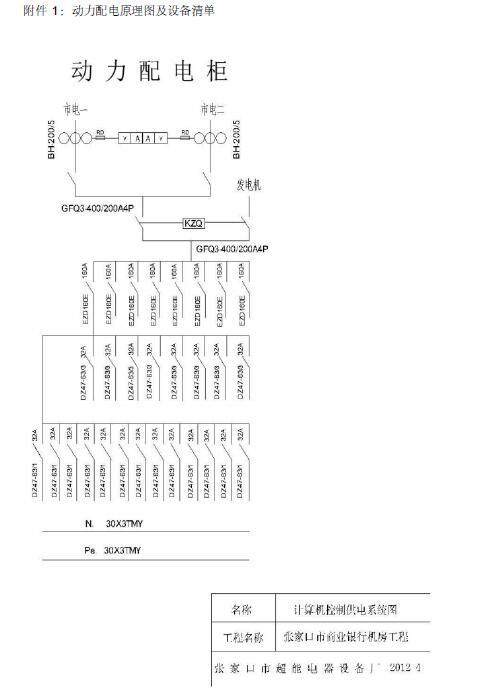 商业银行数据中心供配电系统解决方案[9页]-动力配电原理图