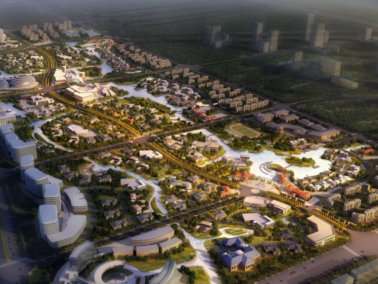 小镇概念性规划设计方案资料下载-[浙江]嘉兴南湖小镇概念性规划设计