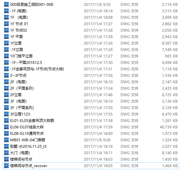 2017年在施工的出自著名设计师的高端别墅装修图-施工图包括设计-目录