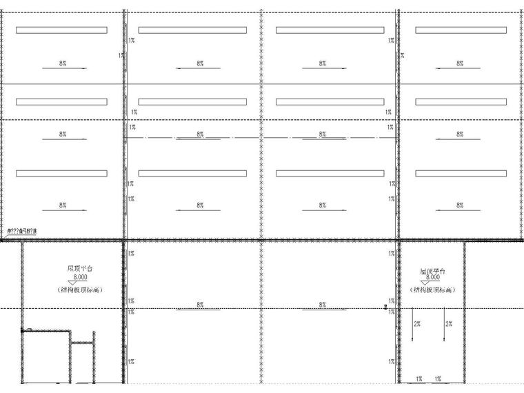 [河南]一大型电子厂房电气设计图-轴屋顶防雷平面图.jpg