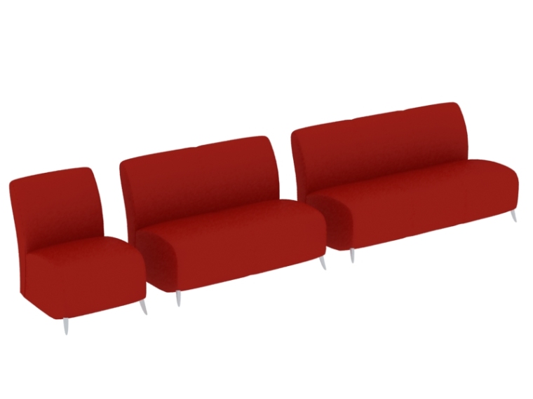 红色台灯3D模型资料下载-红色沙发3D模型下载