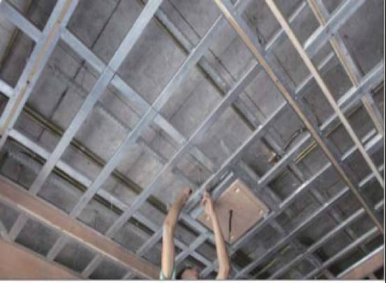 轻钢龙骨石膏板吊顶施工工序及常见问题的防治_4
