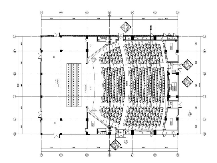 京杭之心扬州会议中心施工图·附设计方案——金螳螂设计-大礼堂平面