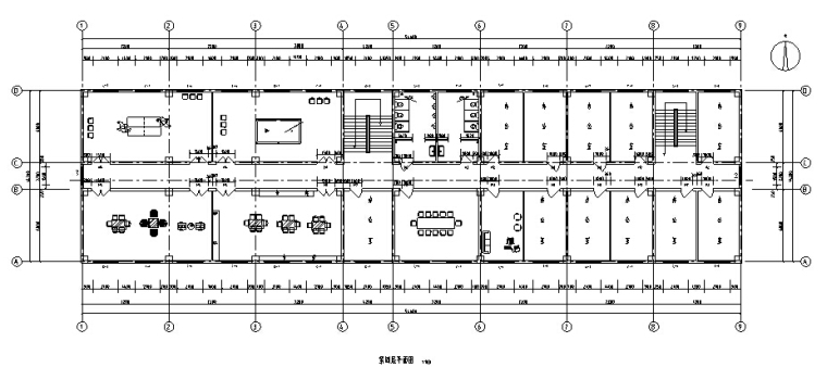 某综合办公楼工程（建筑图、结构图）-第四层平面图
