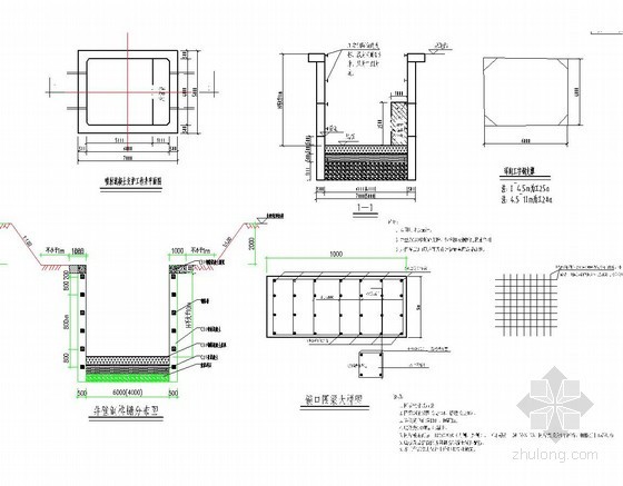 圆形工作井图纸资料下载-D1000-1400圆形工作坑及接收坑构造图