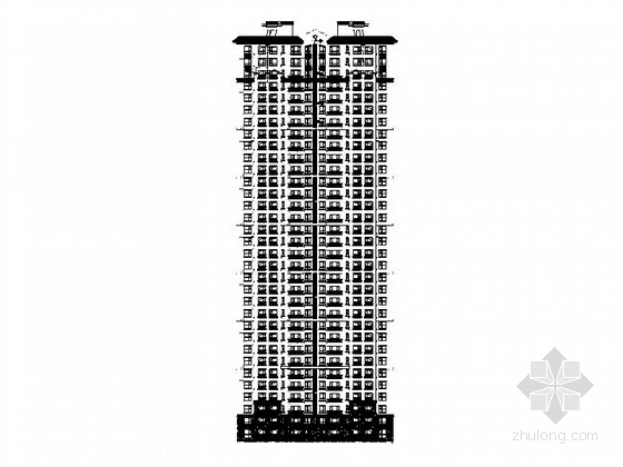 1梯3户住宅建筑设计图资料下载-[吉林]三十三层新古典风格住宅建筑设计施工图（图纸精细 推荐参考）