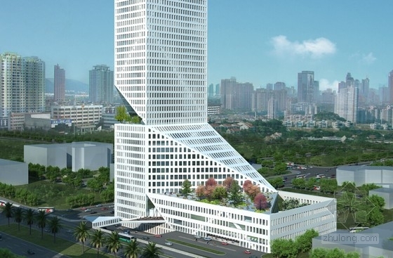 办公文本制作资料下载-[深圳]超高层地铁上盖办公综合体建筑设计方案文本