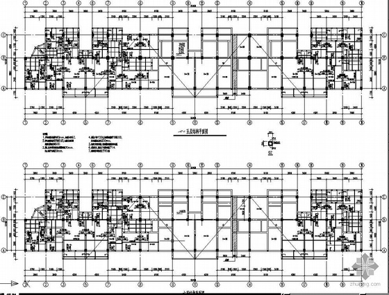 小区地下停车场柱网资料下载-宁德某小区住宅楼结构施工图