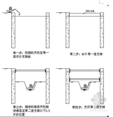 钢支撑的支护方案资料下载-[天津]地铁深基坑开挖支护施工方案（钢支撑 地连墙）