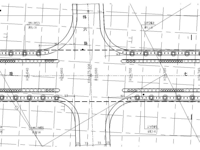 景观园路铺地样式DWG资料下载-城市道路景观工程施工图设计11张