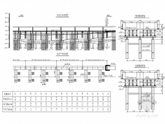 贝雷梁栈桥CAD图资料下载-12m跨径贝雷梁栈桥工程全套施工图（11张 附计算书）