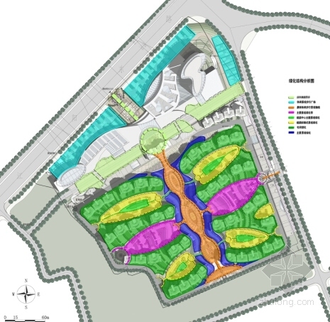 [江苏]现代风格住宅小区规划设计方案文本（总规优秀）-现代风格住宅小区规划设计分析图