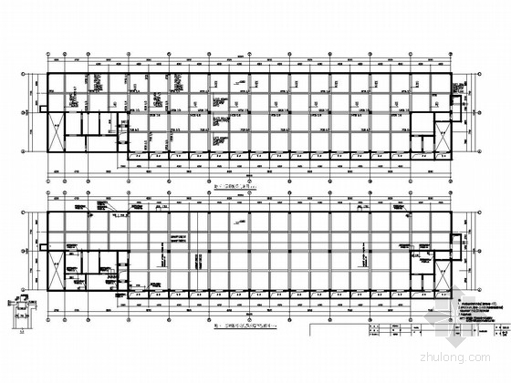 [北京]地上单层框架结构配套公建结构施工图-地下一层顶板梁、板配筋图 