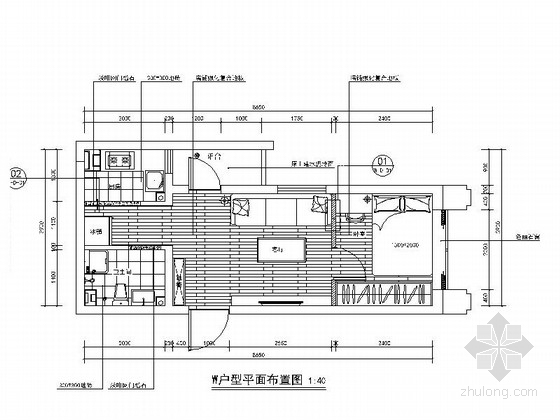 户型精装修施工图资料下载-[山东]精装现代风格样板间装修工程施工图(含效果）