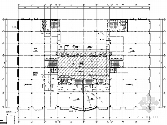 工业厂房扩建、新建建筑结构图（含加层）-二-三层平面图