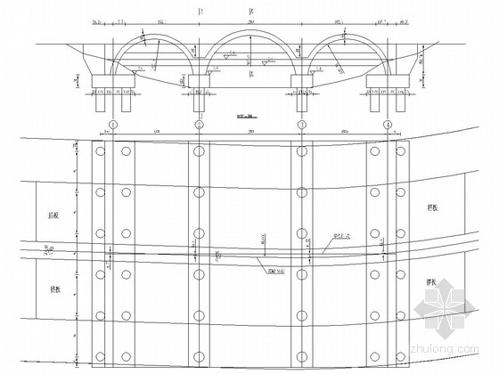 连续梁设计图资料下载-10+12+10m三跨连续箱梁景观拱桥设计图（31张 设计美观）