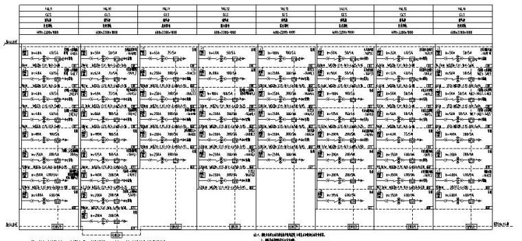 某医院项目供配电工程（电气一次部分）施工图设计-新建医疗专用配0.4kV电气接线图(1-2)