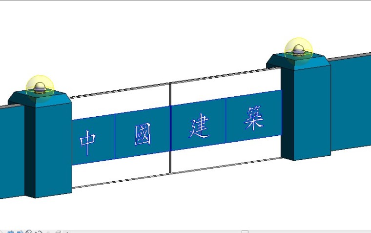 中式大门立面图资料下载-工地砖砌大门