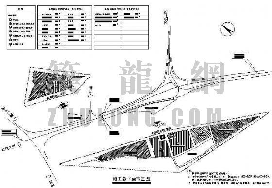 总平面布置图模型资料下载-某桥施工总平面布置图