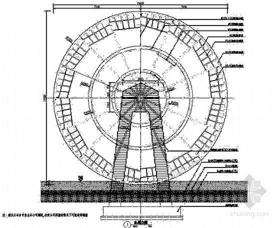景观水车cad资料下载-景观水车施工详图
