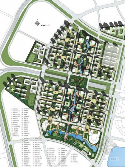 深圳北站商务区景观资料下载-[武汉]商务区住宅景观概念规划方案