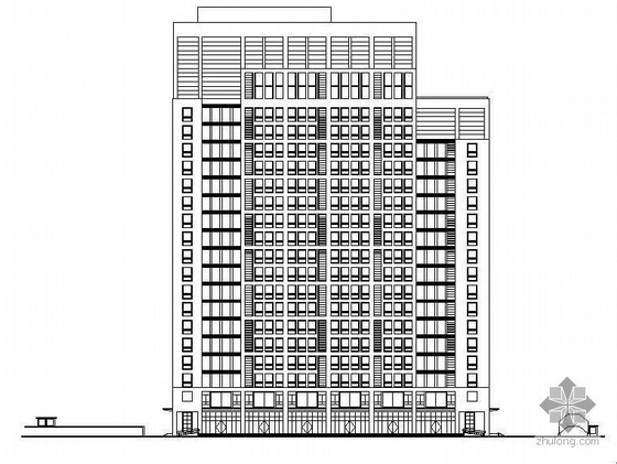 人防工程建筑图纸资料下载-某二十二层综合楼建筑施工图(含人防工程和效果图)