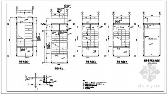六层砖混结构楼梯房资料下载-某砌体结构楼梯节点构造详图