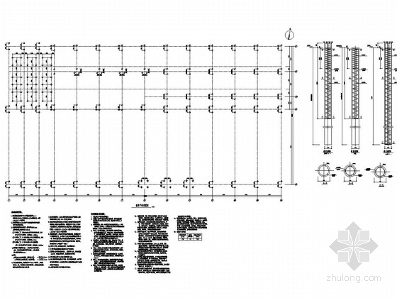 跨门式刚架厂房资料下载-[温州]55米跨门式刚架结构新建明胶厂房竣工图
