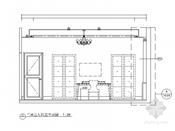 [南京]温馨简约二层小别墅装修设计CAD施工图（含物料明细表）-[南京]温馨简约二层小别墅装修设计立面图